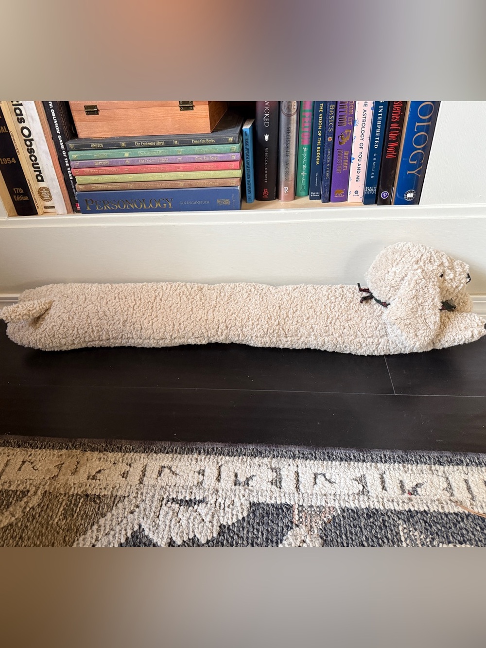 Zara home Sherpa long dog Door Draft Stopper - Cream